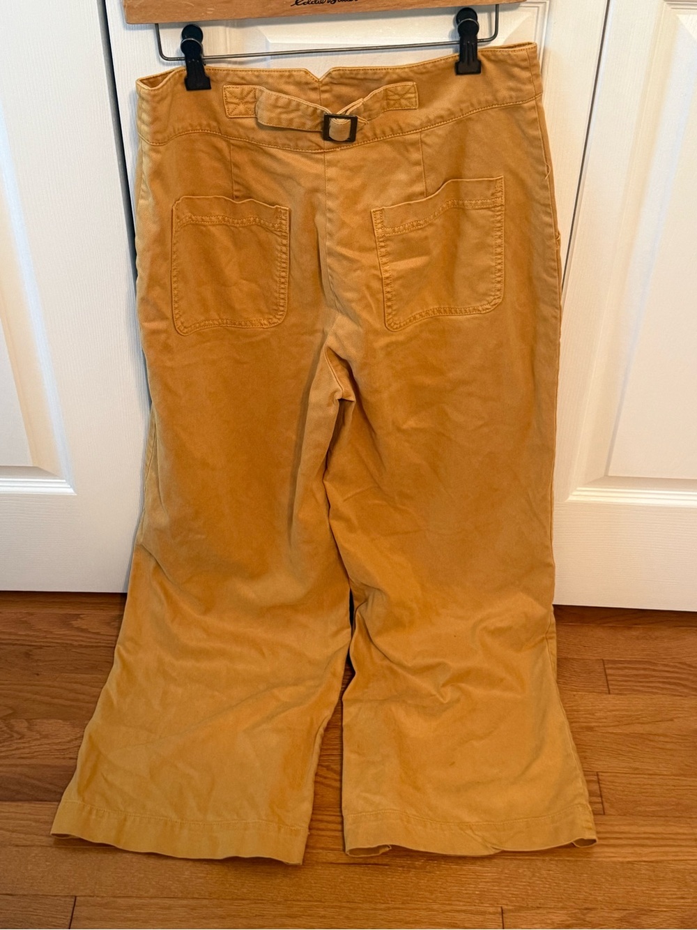 Joie Gold Wide Leg Jeans with Back Buckle - Picture 3 of 4